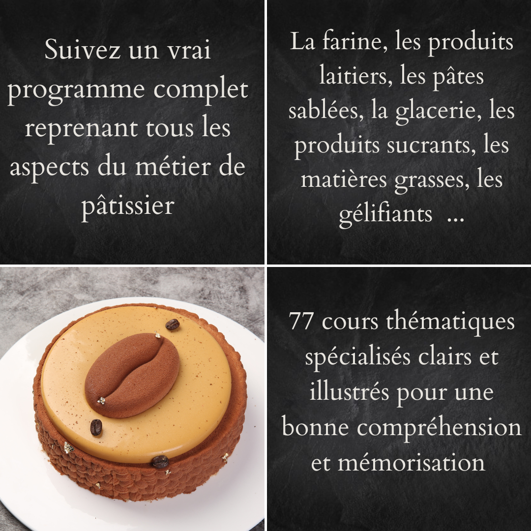 Pack intégral cours Technologie de la pâtisserie Basiques + avancés + mètre pâtissier