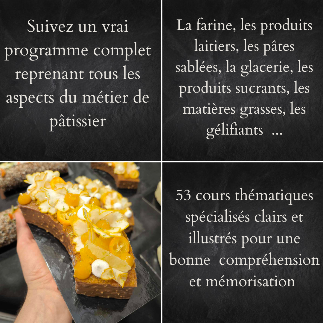 Cours Technologie de la pâtisserie Basiques + avancés