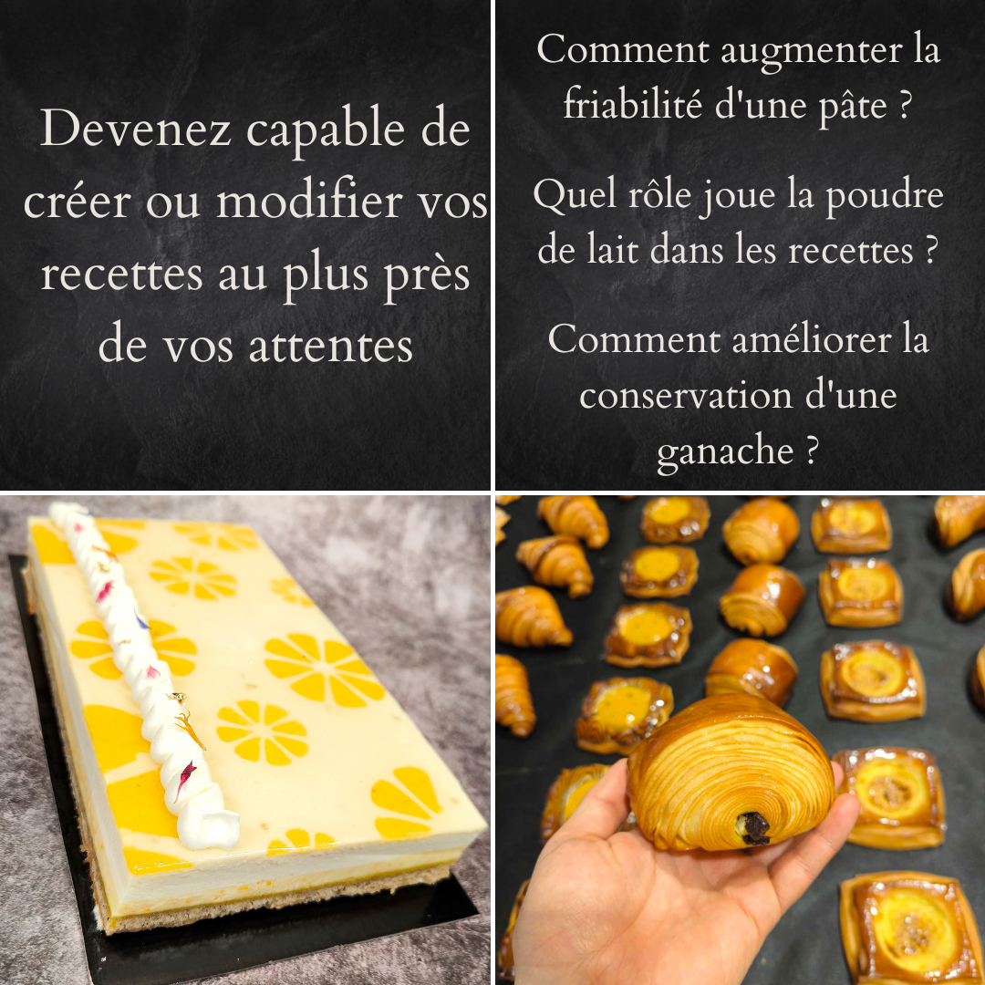 Pack intégral cours Technologie de la pâtisserie Basiques + avancés + mètre pâtissier