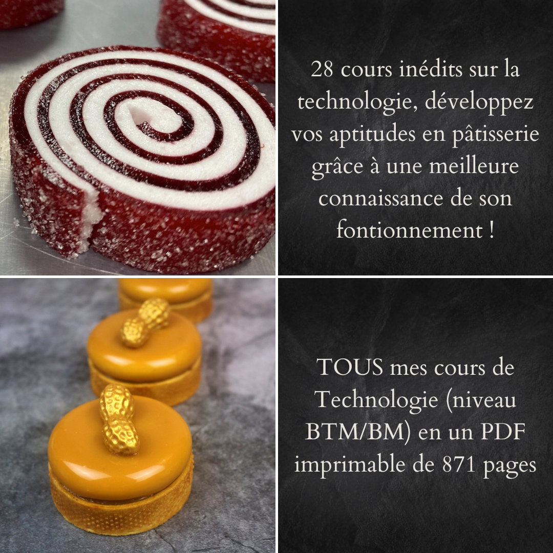 Cours Technologie pâtissière avancée